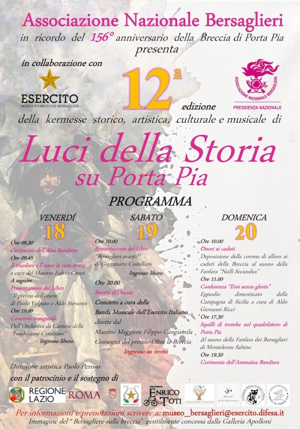 ‘’Luci della Storia su Porta Pia’’