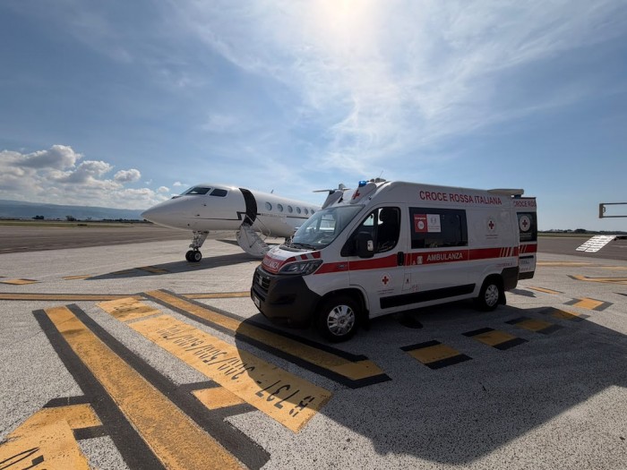 Piccoli pazienti soccorsi con volo sul Gulfstream G650